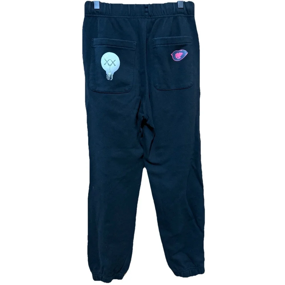 Uniqlo KAWS Warhol Pants Mens Small 28x28 Black Graphic Sweatpants Joggers Andy‎